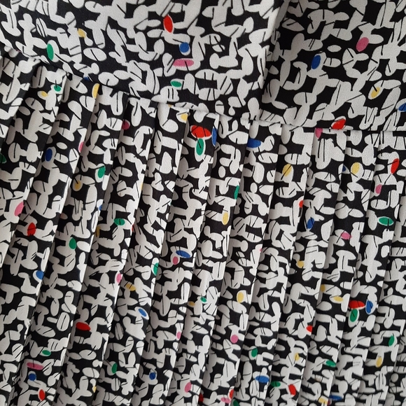 Vintage Art Deco Pleated Accordian Drop Waist 90s - Picture 2 of 8